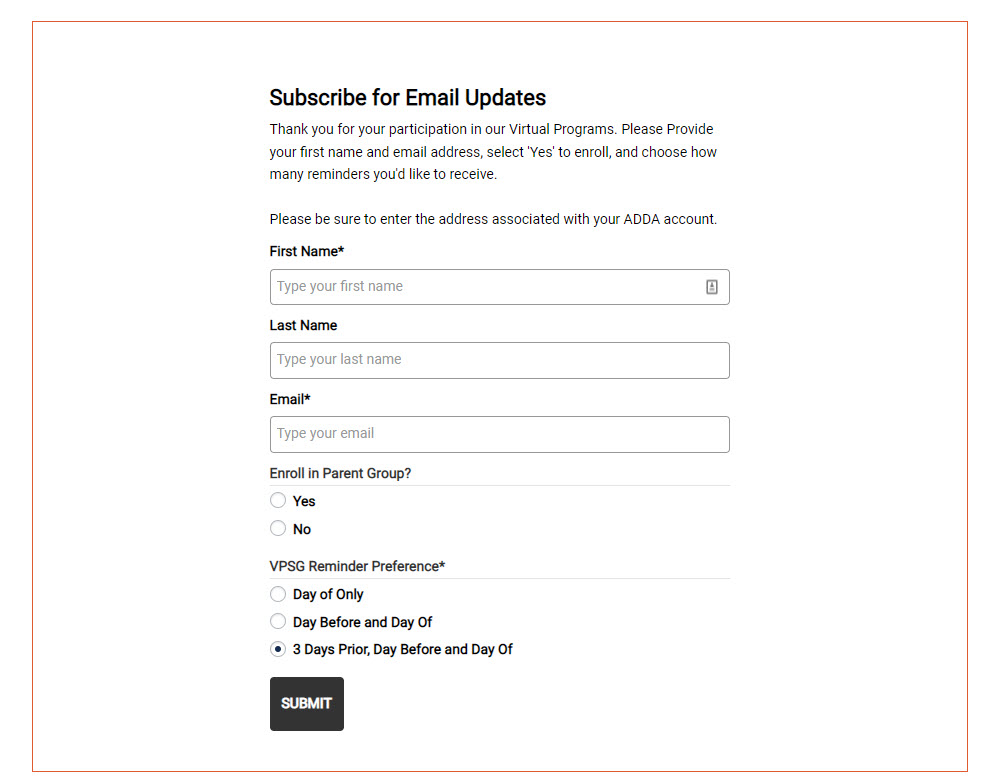 support group subscribe